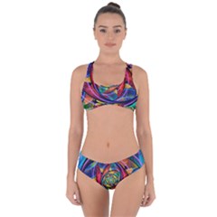 Eye Of The Rainbow Criss Cross Bikini Set by WolfepawFractals