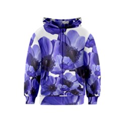 Poppy Blossom Bloom Summer Kids  Zipper Hoodie by Nexatart