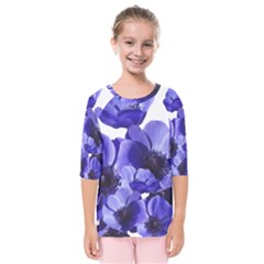 Poppy Blossom Bloom Summer Kids  Quarter Sleeve Raglan Tee