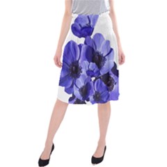 Poppy Blossom Bloom Summer Midi Beach Skirt by Nexatart