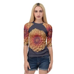 Art Beautiful Bloom Blossom Bright Quarter Sleeve Tee