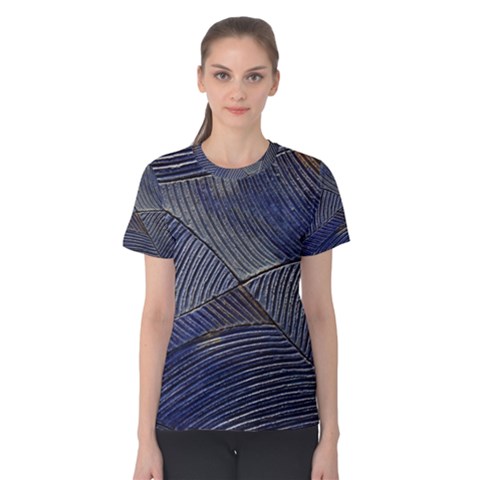 Textures Sea Blue Water Ocean Women s Cotton Tee by Nexatart