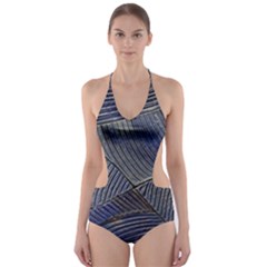 Textures Sea Blue Water Ocean Cut-out One Piece Swimsuit by Nexatart