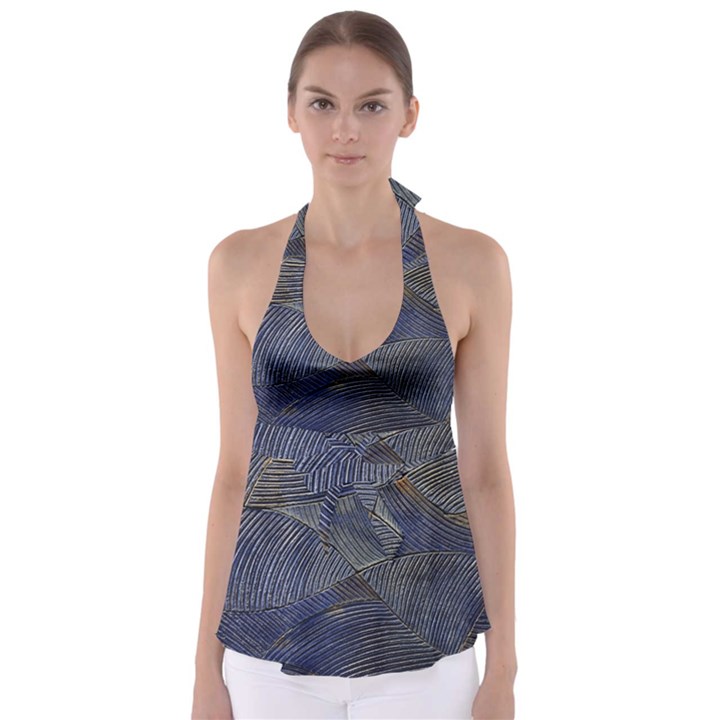 Textures Sea Blue Water Ocean Babydoll Tankini Top