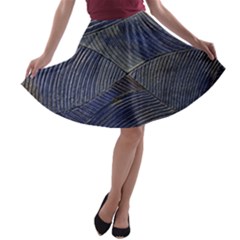 Textures Sea Blue Water Ocean A-line Skater Skirt by Nexatart