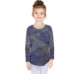 Textures Sea Blue Water Ocean Kids  Long Sleeve Tee