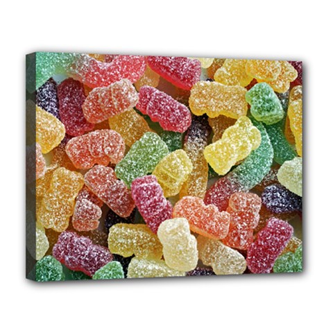 Jelly Beans Candy Sour Sweet Canvas 14  X 11  by Nexatart