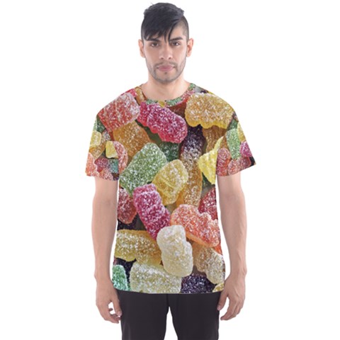 Jelly Beans Candy Sour Sweet Men s Sports Mesh Tee by Nexatart