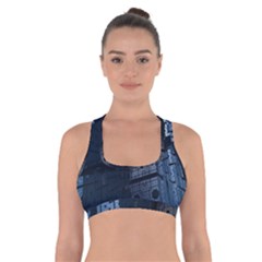 Graphic Design Background Cross Back Sports Bra