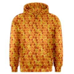 Honeycomb Pattern Honey Background Men s Zipper Hoodie by Nexatart