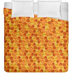 Honeycomb Pattern Honey Background Duvet Cover Double Side (king Size) by Nexatart