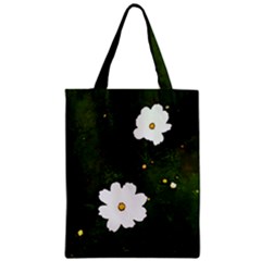 Daisies In Green Zipper Classic Tote Bag by DeneWestUK