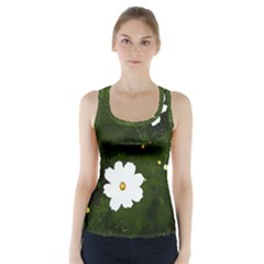 Daisies In Green Racer Back Sports Top