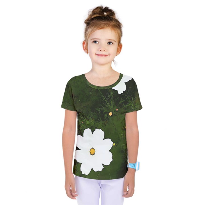 Daisies In Green Kids  One Piece Tee