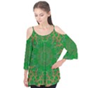 Summer Landscape In Green And Gold Flutter Tees View1