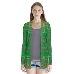 Summer Landscape In Green And Gold Cardigans by pepitasart