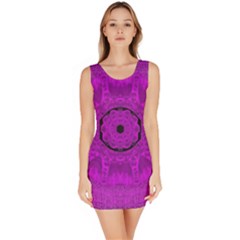 Purple Mandala Fashion Sleeveless Bodycon Dress by pepitasart