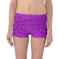 Purple Mandala Fashion Reversible Boyleg Bikini Bottoms by pepitasart