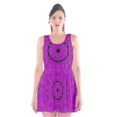 Purple Mandala Fashion Scoop Neck Skater Dress by pepitasart