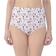 Watermelon Fruit Paterns High-waist Bikini Bottoms by TastefulDesigns