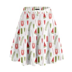 Watermelon Fruit Paterns High Waist Skirt by TastefulDesigns