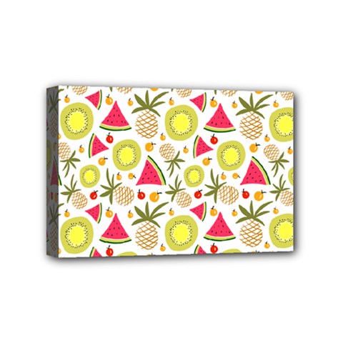 Summer Fruits Pattern Mini Canvas 6  X 4  by TastefulDesigns