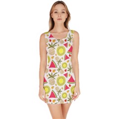 Summer Fruits Pattern Sleeveless Bodycon Dress by TastefulDesigns