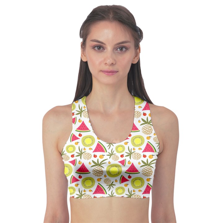 Summer Fruits Pattern Sports Bra