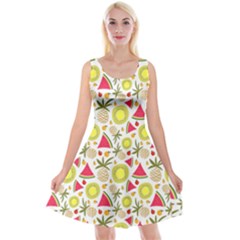 Summer Fruits Pattern Reversible Velvet Sleeveless Dress by TastefulDesigns