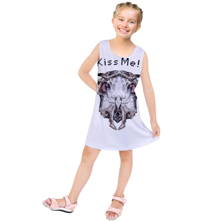 Funny Creepy Alien Headbones Small Kids  Tunic Dress