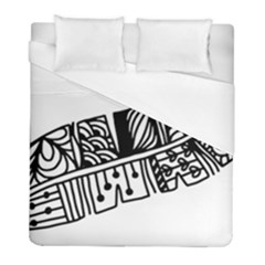 Feather Zentangle Duvet Cover (full/ Double Size) by CraftyLittleNodes