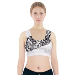 Feather Zentangle Sports Bra With Pocket by CraftyLittleNodes