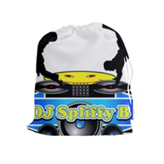 Dj Logo Transparent Drawstring Pouches (extra Large) by Acid909