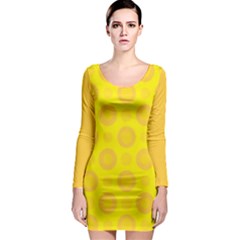 Cheese Background Long Sleeve Bodycon Dress by berwies