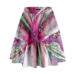 Flower Purple Haze High Waist Skirt