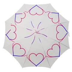 Heart Flame Logo Emblem Straight Umbrellas by Nexatart