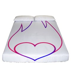 Heart Flame Logo Emblem Fitted Sheet (california King Size) by Nexatart