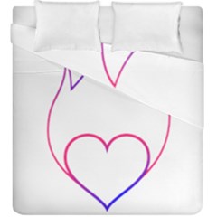 Heart Flame Logo Emblem Duvet Cover Double Side (king Size) by Nexatart