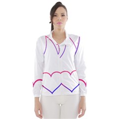 Heart Flame Logo Emblem Wind Breaker (women) by Nexatart