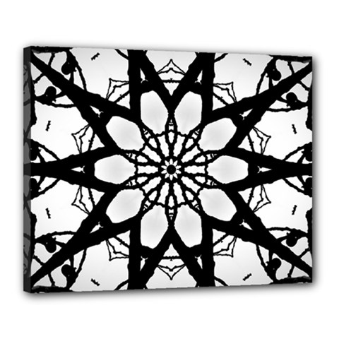 Pattern Abstract Fractal Canvas 20  X 16  by Nexatart