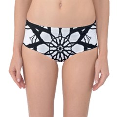 Pattern Abstract Fractal Mid-waist Bikini Bottoms by Nexatart