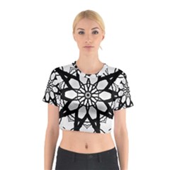 Pattern Abstract Fractal Cotton Crop Top by Nexatart