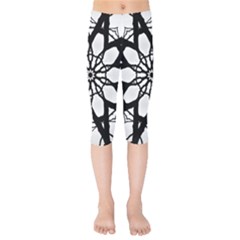 Pattern Abstract Fractal Kids  Capri Leggings 