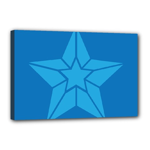 Star Design Pattern Texture Sign Canvas 18  X 12  by Nexatart