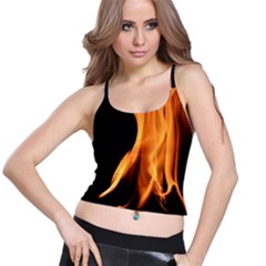 Fire Flame Pillar Of Fire Heat Spaghetti Strap Bra Top by Nexatart