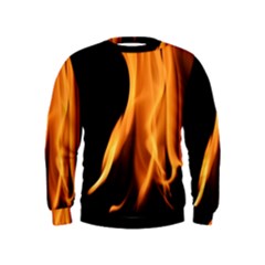 Fire Flame Pillar Of Fire Heat Kids  Sweatshirt by Nexatart