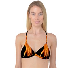 Fire Flame Pillar Of Fire Heat Reversible Tri Bikini Top by Nexatart