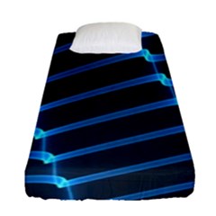 Background Light Glow Blue Fitted Sheet (single Size) by Nexatart