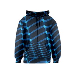 Background Light Glow Blue Kids  Zipper Hoodie by Nexatart