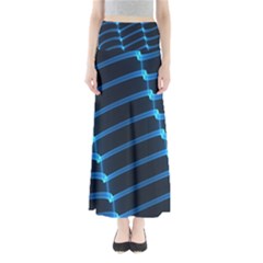 Background Light Glow Blue Maxi Skirts by Nexatart